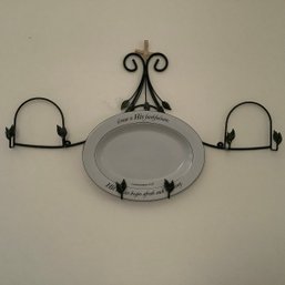 Triple Plate Holder With One Religious Platter