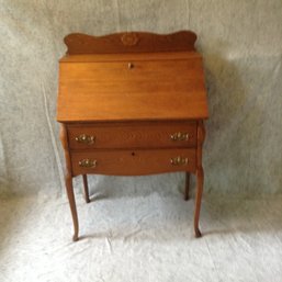 Antique Solid Oak Slant Front Desk