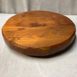 Rustic Carved Pine Turntable Or Lazy Susan
