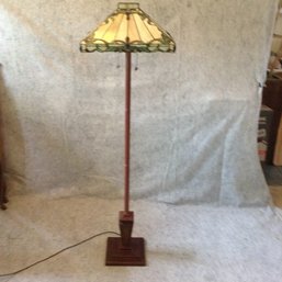 Square Stained Glass Floor Lamp