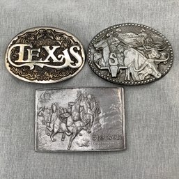 Stetson Belt Buckle, Texas And Western Belt Buckles