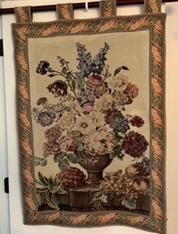Large Hanging Floral Still Life Tapestry 28 Inch X 40 Inch
