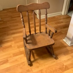 VIntage Child's Rocking Chair With Pull Out Drawer Underneath