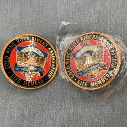 Pair Of Gold Wing Road Riders Association Member Pins