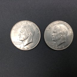 Set Of 2 1972 Eisenhower Dollars