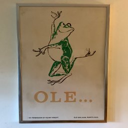 OLE..., Dancing Frog Old San Juan, Puerto Rico Framed Art