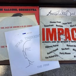 5 Record Albums, Star Trekkin' The Firm, Impact, Average White Band, Jazz Of America, Salsoul Orchestra