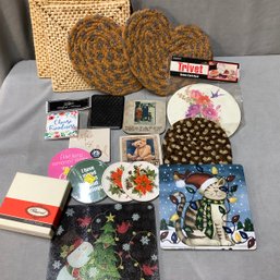 Trivets And Coasters, Cats And Bears And More Including Box Of Pimpernel Set Of 6 Coasters