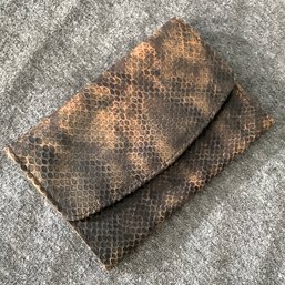 Vintage Golden Head Snake Skin Wallet, Made In West Germany - Like New - Excellent Condition
