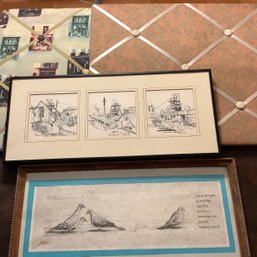 Signed And Numbered Lithograph Of Doves By Dana Asendorf, Winsor Grimes Art