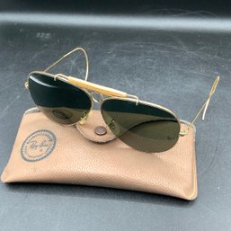 Vintage Ray Ban Shooter Sunglasses With Original Ray Bans Case