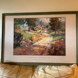 Large Framed Art Print By Steve Songer, A Crisp Autumn Day