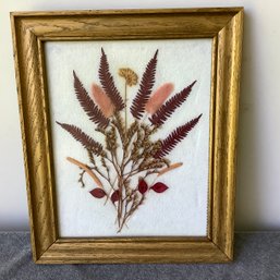Framed Dried Flower Arrangement Art