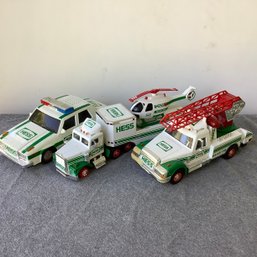 Hess Trucks, Helicopter, Police, Truck And Ladder Truck, Mid 1990s
