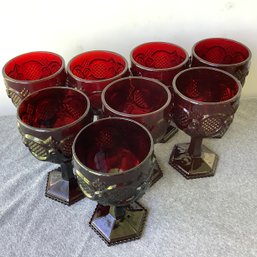8 Avon's 1876 Cape Cod Red Goblets