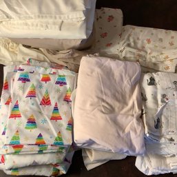 Sheets, Linens- Rainbow Christmas Tree, Cats, Floral And Solids