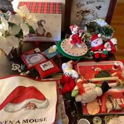 Christmas Annalee Mouse, Gluttony Wall Sculpture, Cat  Stockings, Lenox Plate, Mini Needlepoint