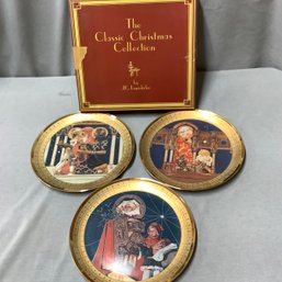 3 Christmas Collector Limited Edition Plates By J.C. Leyendecker