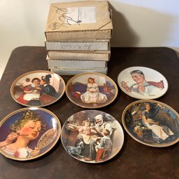 6 Limited Edition Norman Rockwell Plates, Rediscovered Women Collection