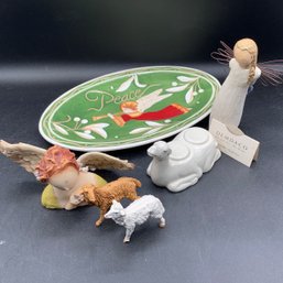 Angels And Camels, Fitz And Floyd, Willow Tree, Sheep Made In Italy