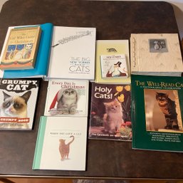 10 Cat Books Including One Handmade Paper Blank Journal/art Book, The New Yorker Cat Cartoons And More