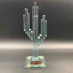 Extra Large Stacked Glass Saguaro Cactus Sculpture