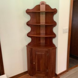 Custom Handcrafted Cherry Wood Corner Cupboard From The Wallace Nutting Collection
