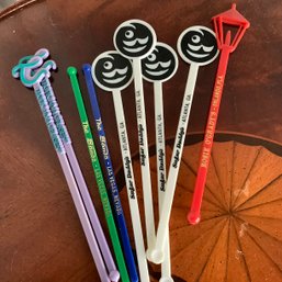 9 Vintage Barware Stir Sticks, Tropicana Cruises, The Sands, Las Vegas, Sugar Daddy's Atlanta, Rosie O'Grady's