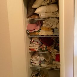 Super Value Lot- Full Linen Closet, Pillows, Sheets, Blankets, Towels, Heating Pad, Iron And Ironing Board