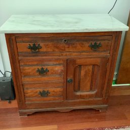 East Lake Victorian Wash Stand With Marble Top- Fabulous Condition