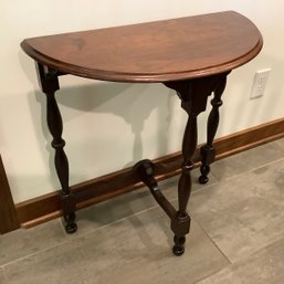 3 Legged Half Moon Wood Table