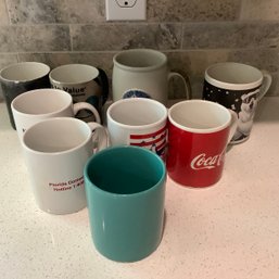 Coffee Mugs, Including 2 In 2nd Photo That Are Black Unless Heated, Coca- Cola Mugs And Nick's Kitchen