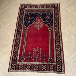 Pakistani Bokhara Prayer Rug, Hand Knotted On Cotton, Fine Wool Pile