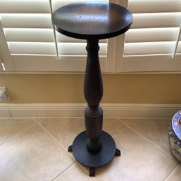 Plant Pedestal With Faux Faded Finish On Top