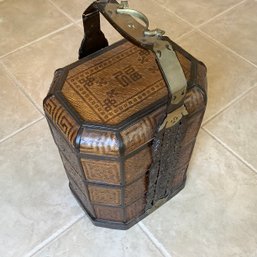 Large Antique Wicker Chinese Wedding Basket