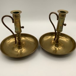 Pair Of Vintage Brass Candlesticks