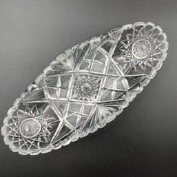 Cut Crystal Celery Dish