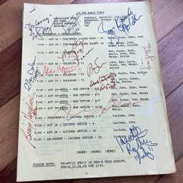 Cast Autographed Script Of 'As The World Turns' Soap Opera, 1990
