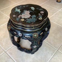 Oriental Antique Black Lacquer Garden Stool