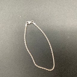 .925 Sterling Silver Rope Chain Bracelet