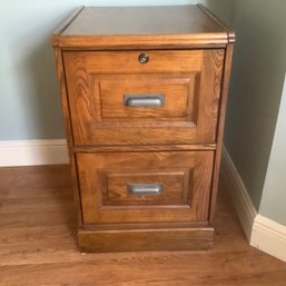 Oak 2 Drawer File Cabinet