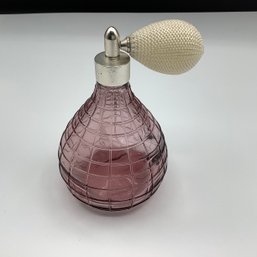 Amethyst Glass Perfume Bottle With Atomizer