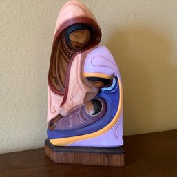 Demente Signed Carving Of The Holy Family