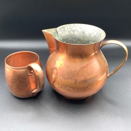 Copper Tea Pot And Solid Copper Mug