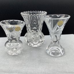 Czech Republic 24 Lead Crystal & Bohemia Crystal Vase