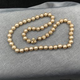 Weinrich Brothers Marvella Signed Simulated Pearl Necklace, Circa 1911-1949