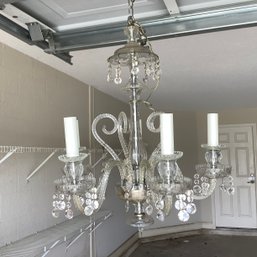 1920's Czecholsovakian Crystal Chandelier 5 Arm