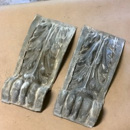 2 Antique Lead Decorative Corbels. Extremely Rare!