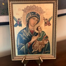 Our Mother Of Perpetual Help Vintage Canvas Art Print.