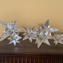 Rosenthal Crystal Star Candleholders, Set Of 6